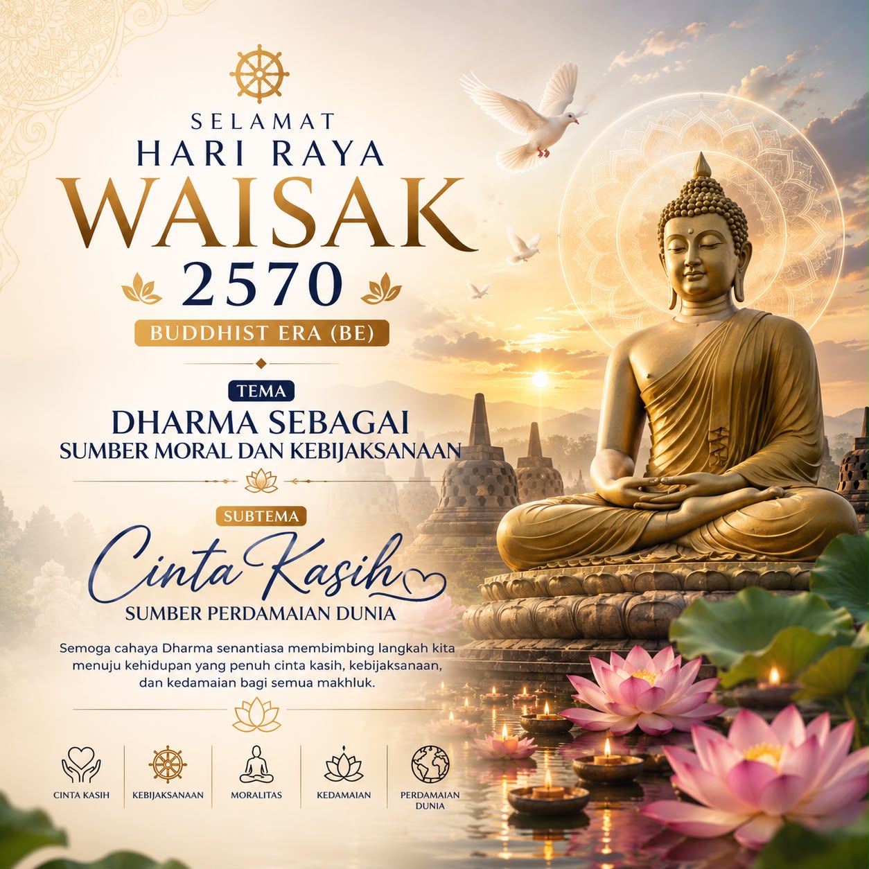 Selamat Hari Raya Waisak 2570 Buddhist Era (BE)