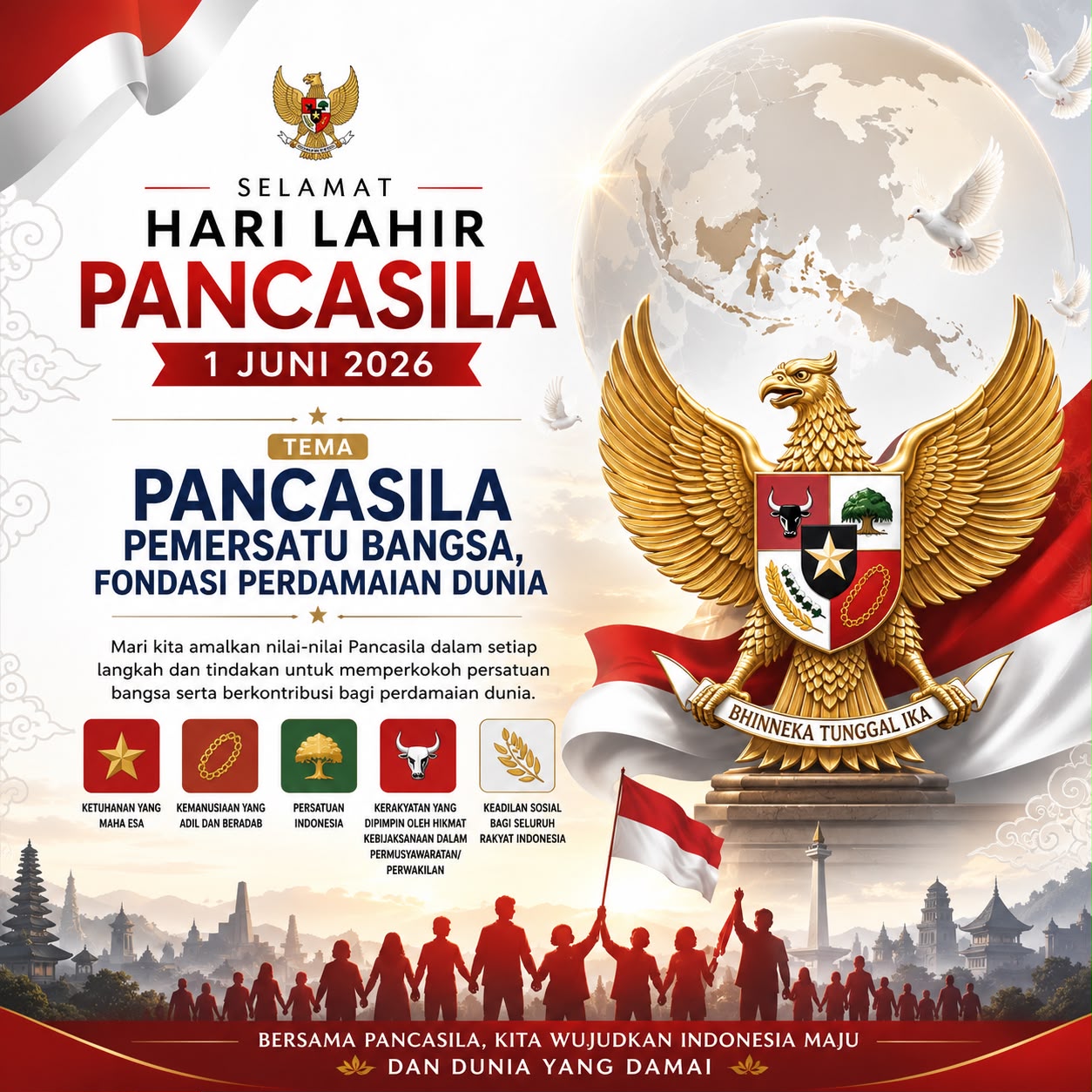 Selamat Hari Lahir Pancasila  1 Juni 2026